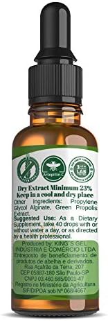 Brazilian green propolis supplement 30 milliliter dropper bottle close up