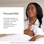 Thorne Prenatal DHA mint flavored softgels pouring out of the bottle for easy consumption
