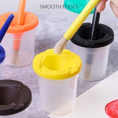 Ten piece toddler painting brushes set with durable bristles for preschool art.