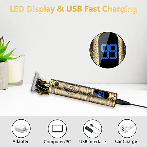 Premium imported men's grooming kit package items including cleaning brush and USB cable
