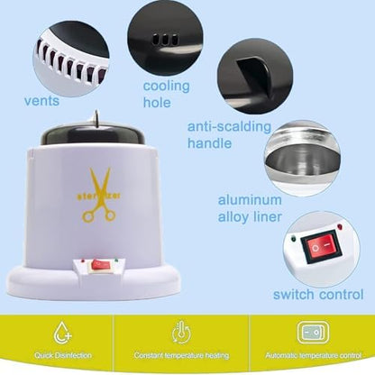 Side profile of compact beauty tool cleaning equipment