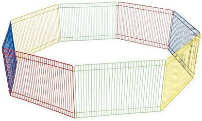 Prevue Pet Products Multi-Color Small Pet Playpen - Animal Pen for Rabbits, Guinea Pigs, Hamsters, Tortoises, Bunny Enclosure, Easy to Assemble, Indoor & Outdoor - Image 2
