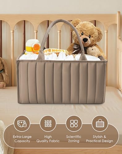 Side profile of Sweet Dolphin nursery storage bin for changing table