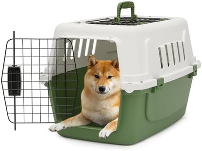 Athena Collection plastic dog crate top view displaying the open top loading door access.