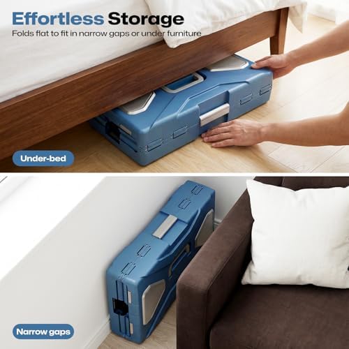 Chronanagese folding dog box showing secure double sided snap lock
