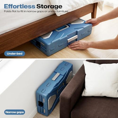 Chronanagese folding dog box showing secure double sided snap lock