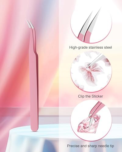 Stainless steel tweezers for precise gem placement