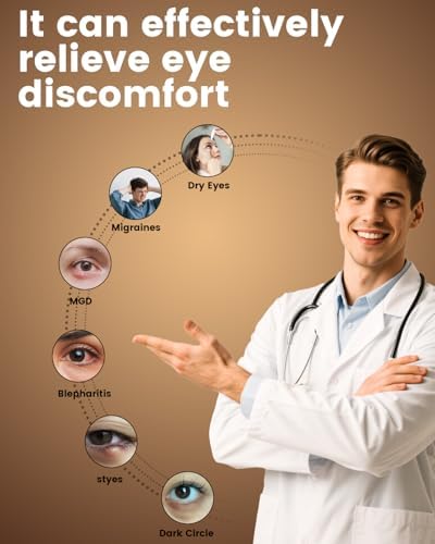 Black heated eye mask for dry eye relief