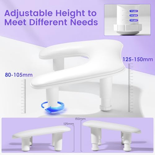White microfiber PU leather texture of Quaferen nail hand rest