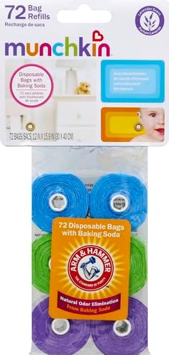 Six pack Munchkin diaper bag refills packaging