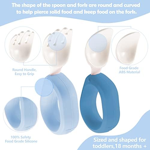 Hiwood toddler training utensils showing circular handle design
