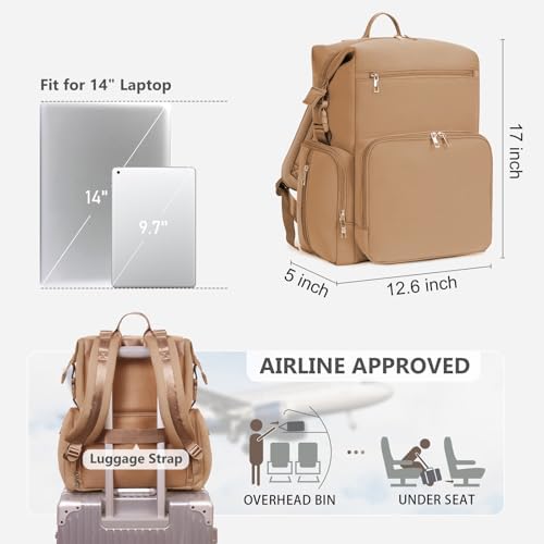 CEI-CEI unisex travel backpack worn comfortably by a parent.