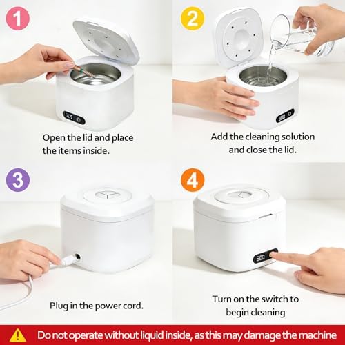Ultrasonic cleaning machine for jewelry and nail clippers