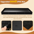 22 Panels Small Animal Playpen, Pet Playpen with Doors & Waterproof Mat, Metal Wire Yard Fence for Rabbits, Guinea Pigs, Hamsters, Chicken, Hedgehogs, Indoor Outdoor C&C Cage Black - Image 6
