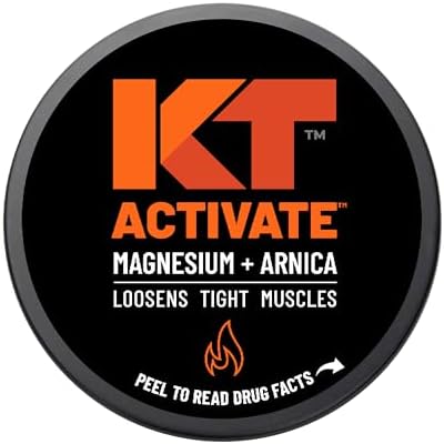 KT Health Activate pre workout muscle rub four ounce packaging