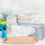 Side view of Yahuipeius travel wipes pouch showing refill opening