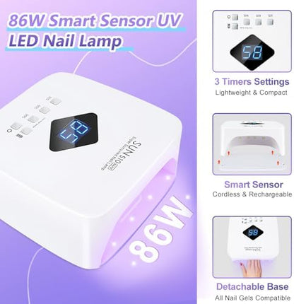 Top view of LKE gel nail lamp with 30 lamp beads
