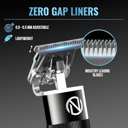 Complete twenty three piece barber kit accessories including clipper guards and hard storage case