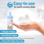 Mooncat waterless cat shampoo 5 fluid ounce bottle packaging lifestyle shot