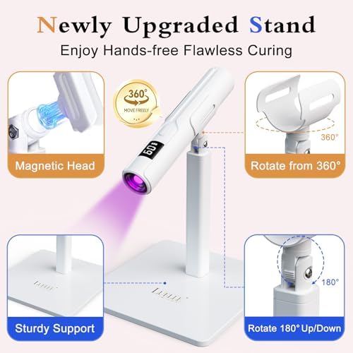 Urban Box professional touch-activated wireless gel polish curing light setup on a clean vanity table.