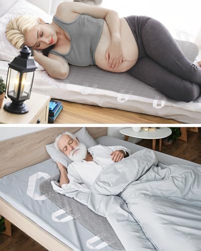 2 Pack Positioning Bed Pad with Handles, 8 Sturdy Handle Washable Bed Pads for Incontinence, Waterproof, Reusable Underpads for Elderly Hospital Home Care, Grey, 36â€Ã—52â€ - Image 7