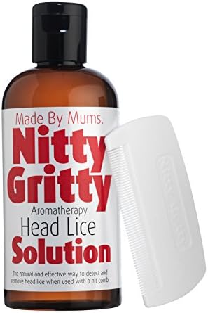 Nitty Gritty anti lice solution packaging showing back label and usage guidelines