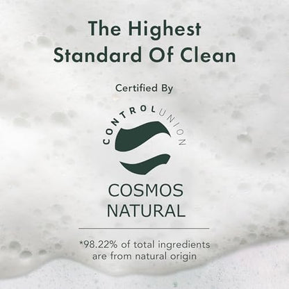 Close-up of Rael feminine wash foam texture for sensitive skin care.