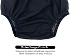 LFDAVP Reusable Incontinence Underwear 2 pieces black and white set layout