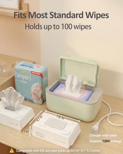 Top view of Awesmom wet wipes dispenser for diaper changes