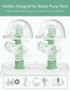 Detailed view of Momcozy sterilizer modular racks