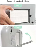 Easy to install air filter for sterile bottle storage