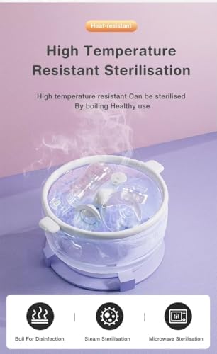 Disassembled components of the manual breastfeeding extractor highlighting the easy to clean design