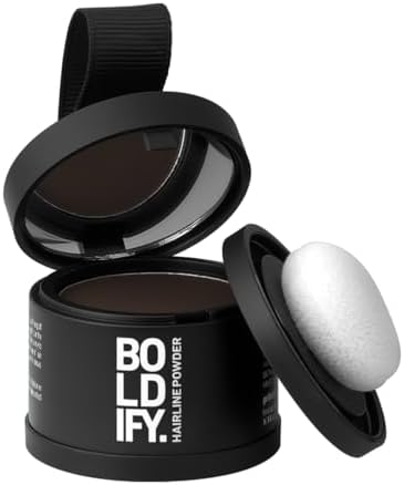 Boldify root touch up powder applicator puff detail