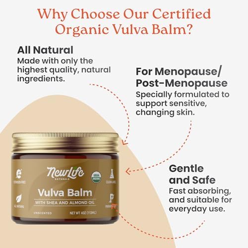 USDA certified organic feminine care balm for itching and dryness relief