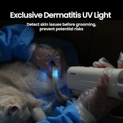 JirPet professional pet grooming dryer held in hand