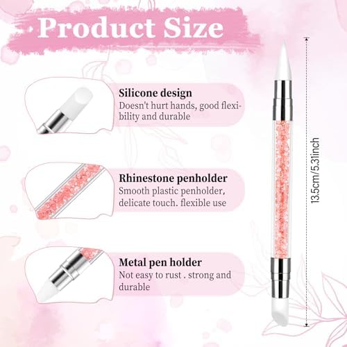 Close up of silicone nail art tool head for 3D carving