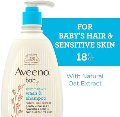 Natural oat enriched baby cleanser for soft smooth skin and hair