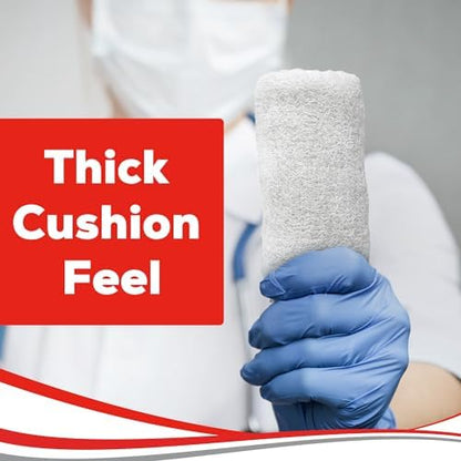 Healqu wound care gauze roll displaying the open weave highly breathable fabric