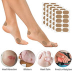 Pre-cut moleskin tape for feet showing different shapes for toes and heels