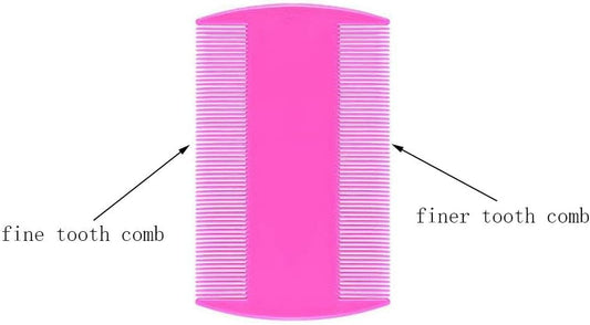 Close up of double sided fine teeth on Cdoffice pet comb