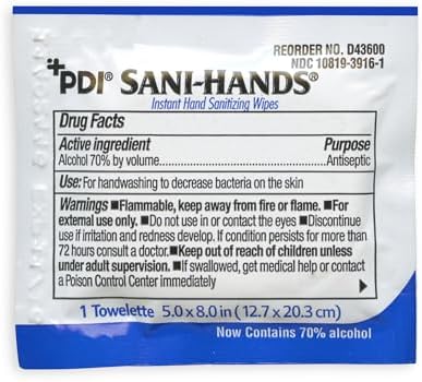 Sani-Hands Hand Sanitizer Wipes 100 Packets Per Box - Image 4