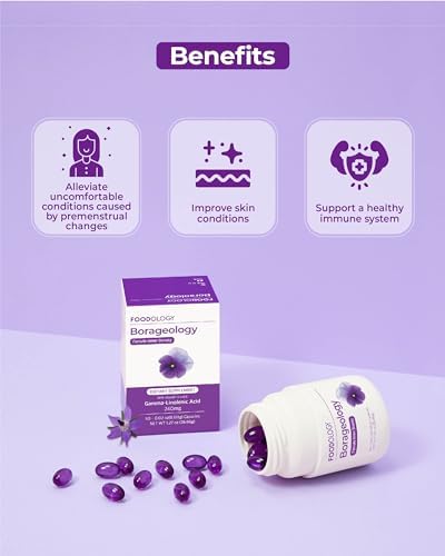 Boraology borage seed oil softgels for skin barrier hydration