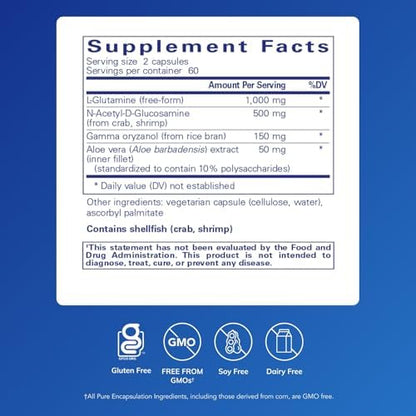 Pure Encapsulations G.I. Integrity supplement bottle label details