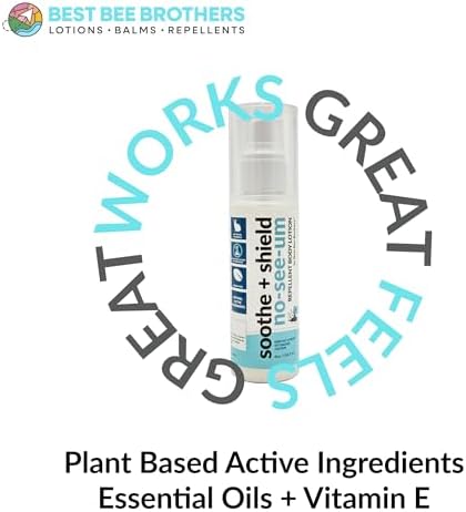Best Bee Brothers natural essential oil insect repellent cream bottles on clean background