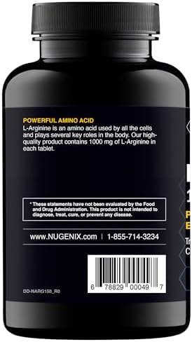 Nugenix amino acid supplement bottle side profile