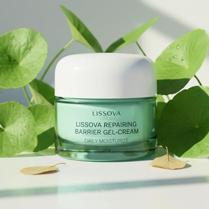 Lightweight gel moisturizer texture for skin barrier repair and soothing