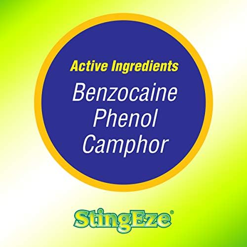 StingEze ammonia free bite relief liquid being applied to skin