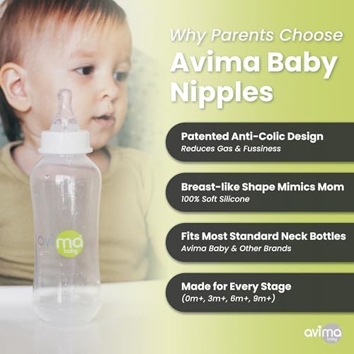 Close up view of Avima Baby fast flow silicone nipple highlighting the breast like shape and design