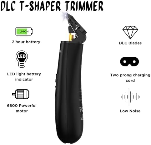 Supreme Trimmer professional barber trimmer resting on its matching black charging dock.