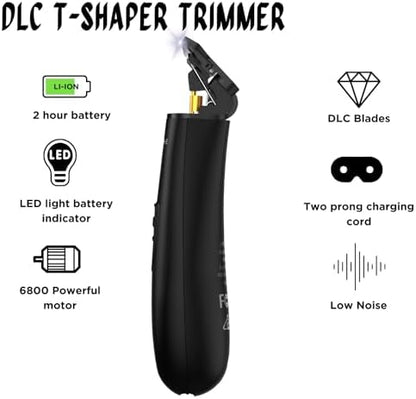 Supreme Trimmer professional barber trimmer resting on its matching black charging dock.
